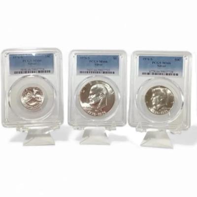 45) 1976-S Silver 3 Coin PCGS Graded Set