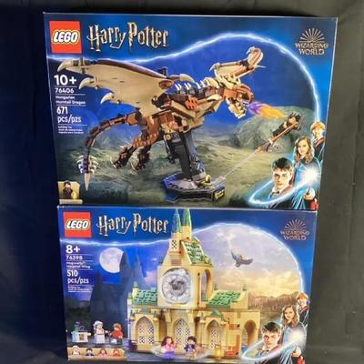 LEGO Harry Potter Lot: Hungarian Horntail 76406 + Hogwarts Hospital Wing 76398 New In Box