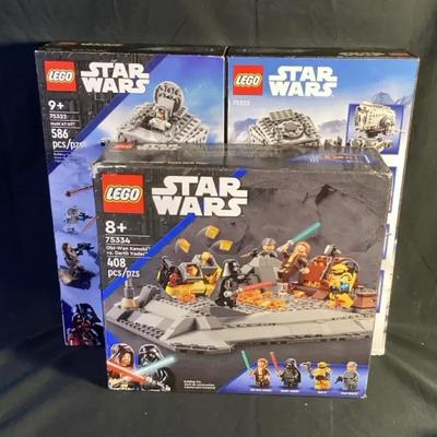 LEGO Star Wars Lot: (2) Hoth AT-ST 75322 + Obi-Wan vs Vader 75334 New In Box