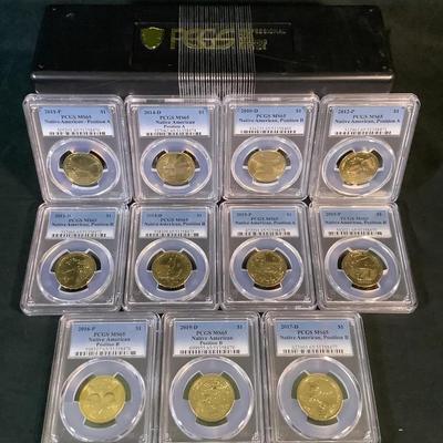 Lot of PCGS MS65 Native American Position B $1 Coins – 2010–2019
