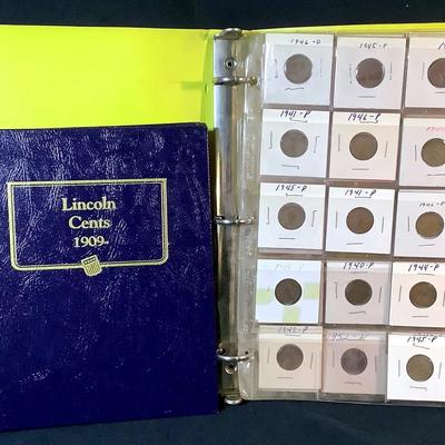 Lincoln Cent Collection – Album & Binder with Assorted Dates