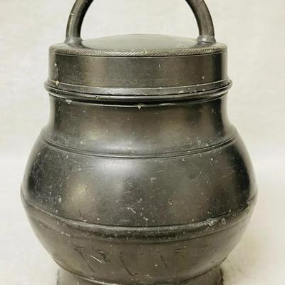 Antique French Pewter Tankard