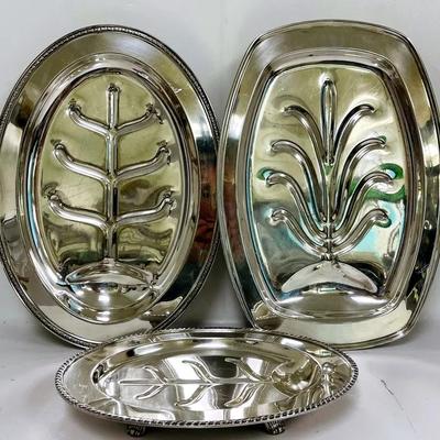 Vintage Meat Serving Trays