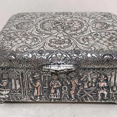 Antique Silverplate Trinket Box