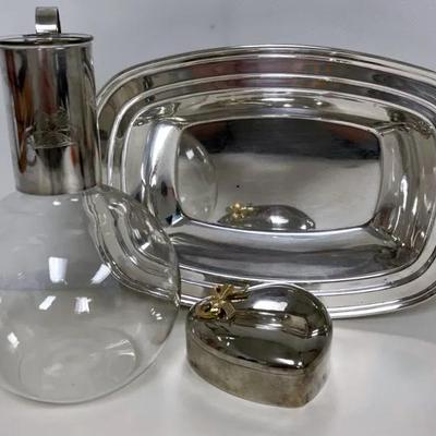Silver Plate Decor and Serving Dishes