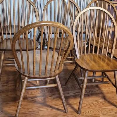 8 Spindle Back Dining Chairs