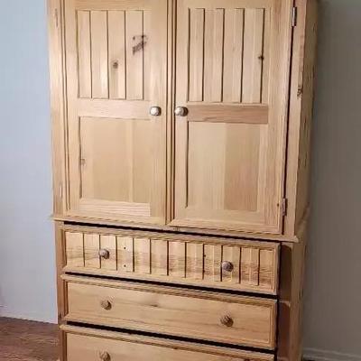 Pine Like TV Armoire
