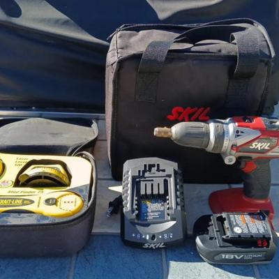 Skil Drill And Strait-Line Laser Level 