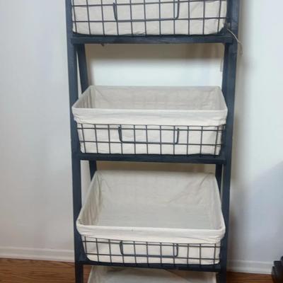 Wood Basket Shelve