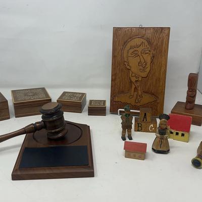 Wooden Gavel, Jewelry Boxes, and More
