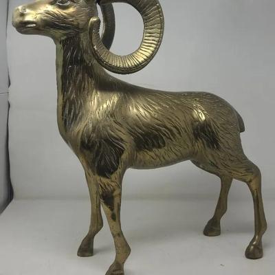 Vintage Brass Ram Figurine 