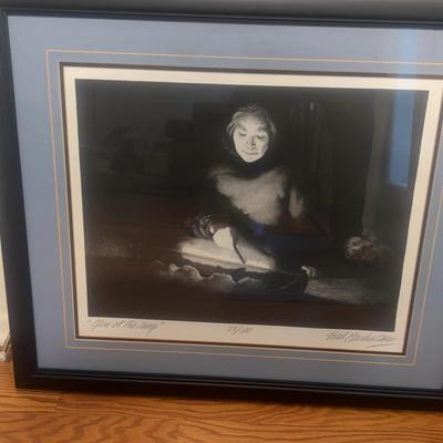 Fred Machetanz “Glow Of The Lamp" Signed Print