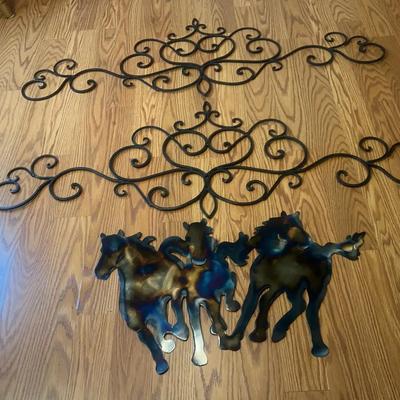 Metal Wall Hangings And Horse Design
