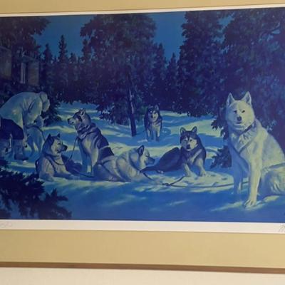 Fred Machetanz - "Moonlit Steakout" Signed Print