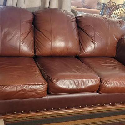 Faux Leather Sofa