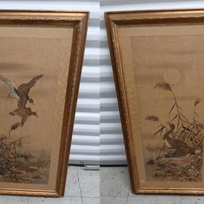 "Wild Geese Flying" & "Wild Geese Standing" Prints by Shugetsu