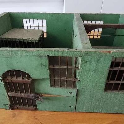 Miniature Jail made from Antique Prune Crate