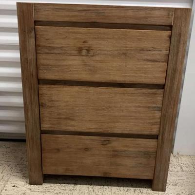 Small Wooden Three-Drawer Dresser