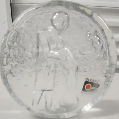 Blenko “Aquarius” Handmade Glass Paperweight