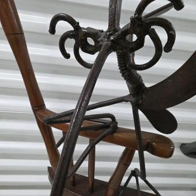 Whimsical Scrap Art Sculpture