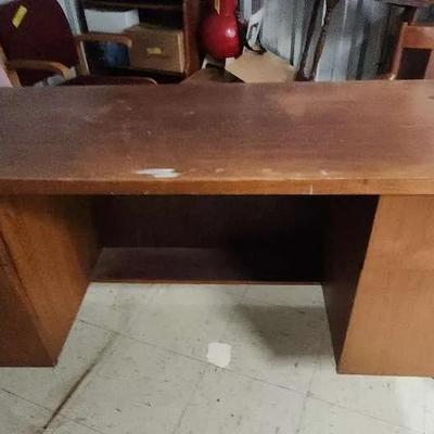 Solid Wooden Office Desk – Sturdy & Functional