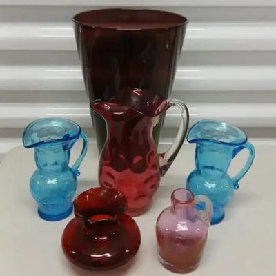 Lot of Vintage Art Glass Décor – Assorted Colors and Forms