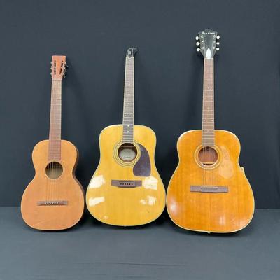Epiohone Acoustic & Broken Airline Guitar Lot Of 3 