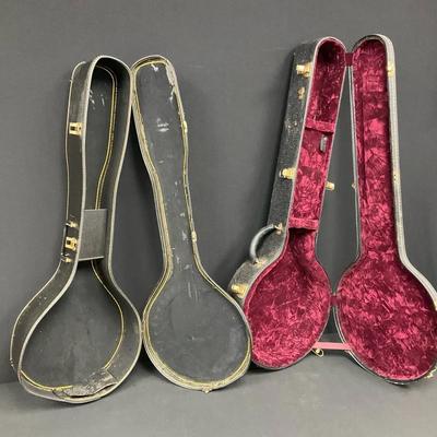 Two Banjo HARD Case Lot 