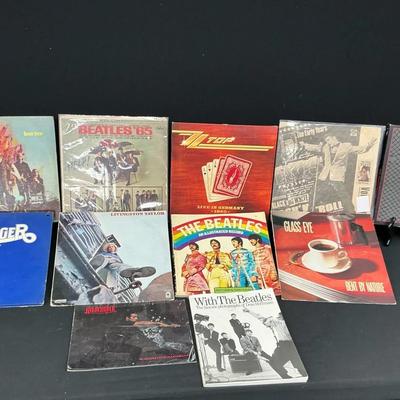 Beatles And Zztop, Elvis Vinyl Lot