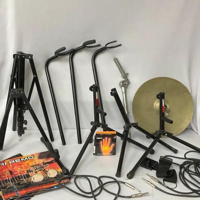 Drum And Guitar Music Accessory Lot