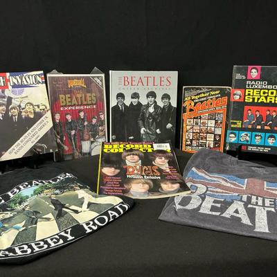 Beatles Collection Of Books & T Shirts