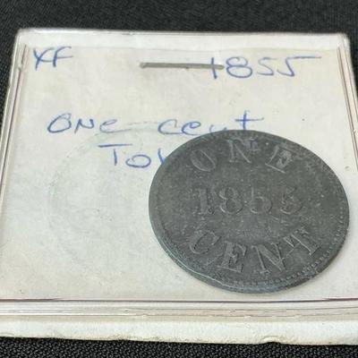 1855 One Cent Token 