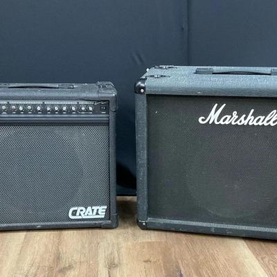 Crate Amplifier & Marshall Speaker Cabinet 