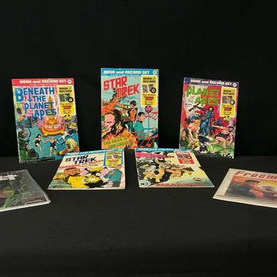 Apac Productions Book & Record Set, DC & Viz Premiere Comics - No Records Included 