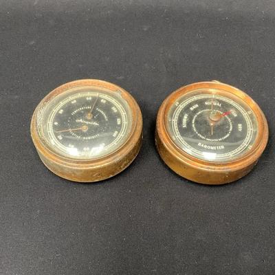 Vintage Barometers And Thermometer