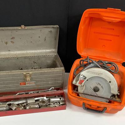 Skilsaw & Toolbox With Contents 