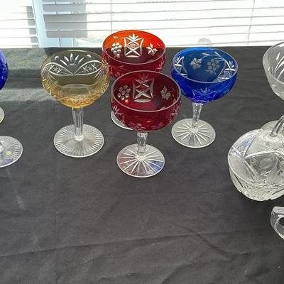 Cut-To-Clear And Clear Crystal Glassware