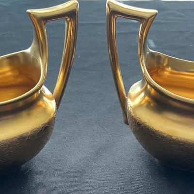 Vintage Bavarian Porcelain Cream and Sugar Set