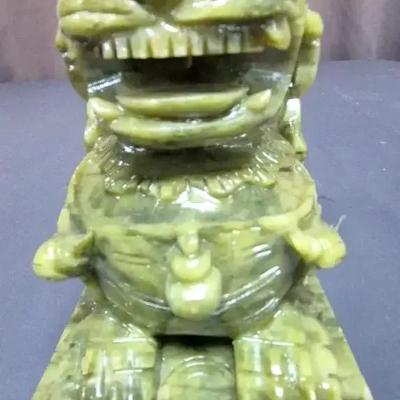 Vintage Hand Carved Jade Chinese Foo Dog