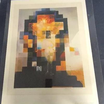 Limited Edition "Lincoln In Dalivision" By Salvador Dali Mosaic Poster 