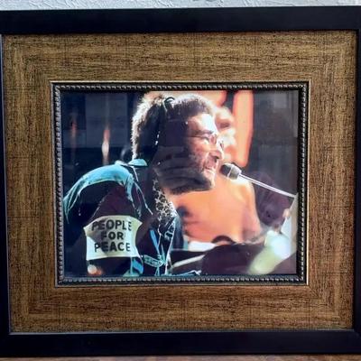 Framed John Lennon Photo