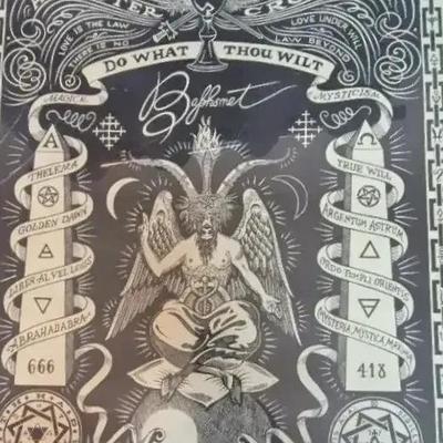 Aleister Crowley Baphomet Occult Poster By Madame Talbot 