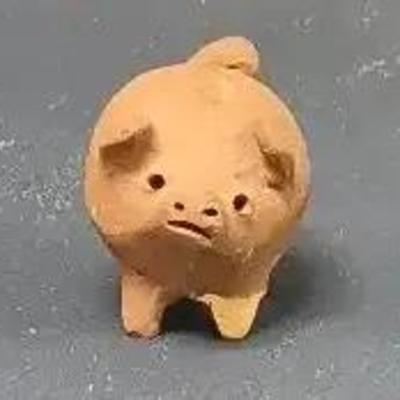 Three Ceramic Miniature Pigs (No Markings)