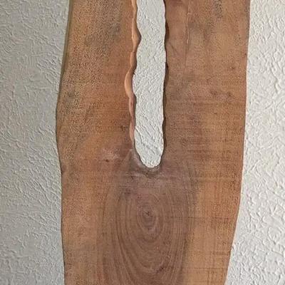 Oval Wooden Sculpture On Stand 