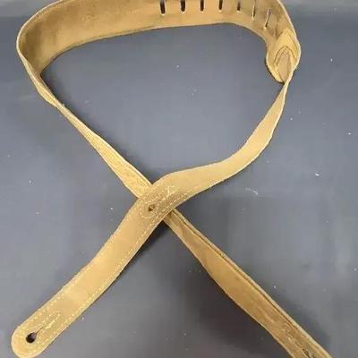 Vintage Adjustable Suede Leather Guitar Strap, Size 48" - 50"