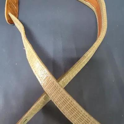 Levy's Adjustable Leathers Brown Leather Guitar Strap, Size 44"- 46"