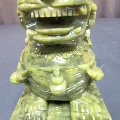 Vintage Hand Carved Jase Chinese Foo Dog #2