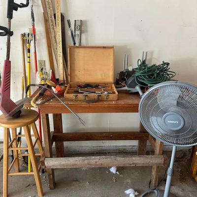 Various Tools, Work Bench And More