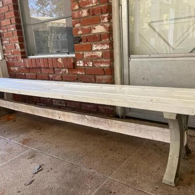 White Outdoor Bench 