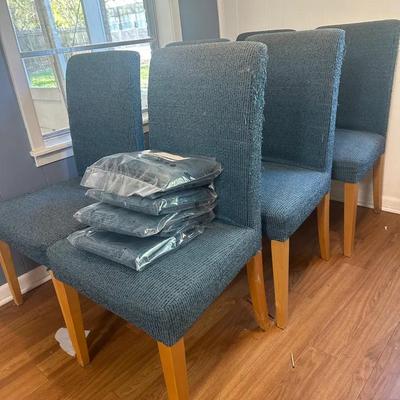Six Chairs With 6 New Covers
